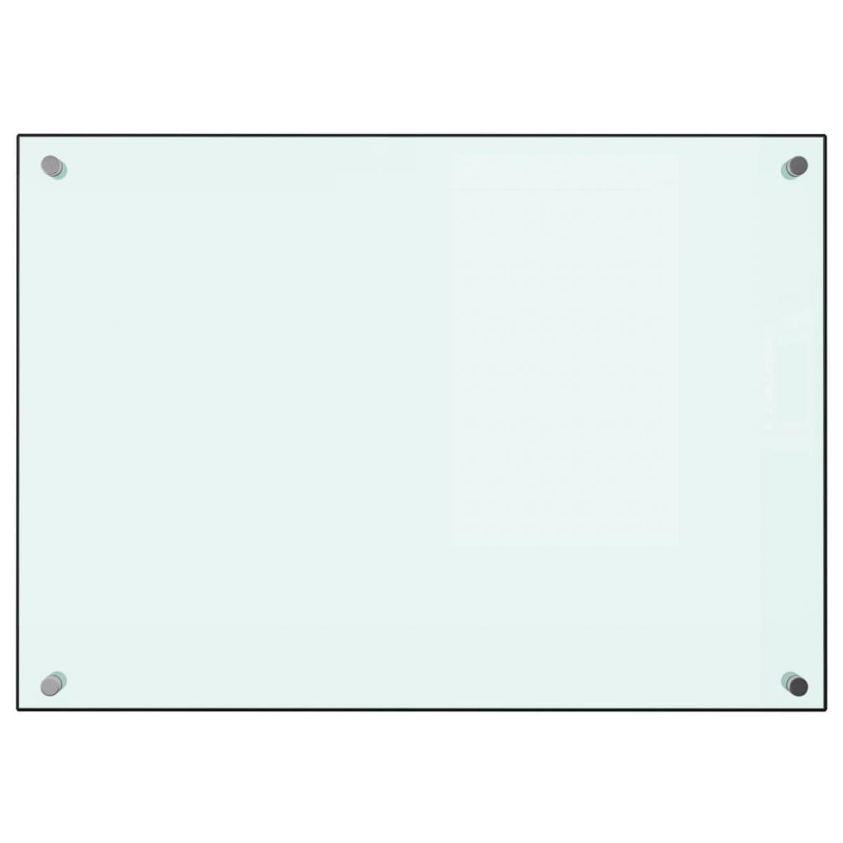 Protección salpicaduras cocina vidrio templado blanco 70x50 cm