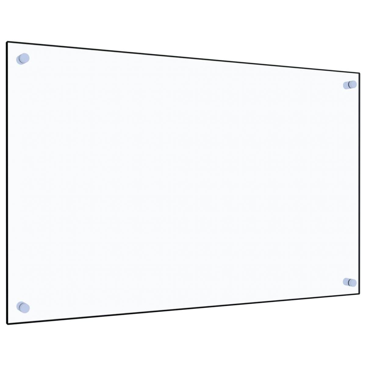Protector contra salpicaduras cocina vidrio templado 80x50 cm