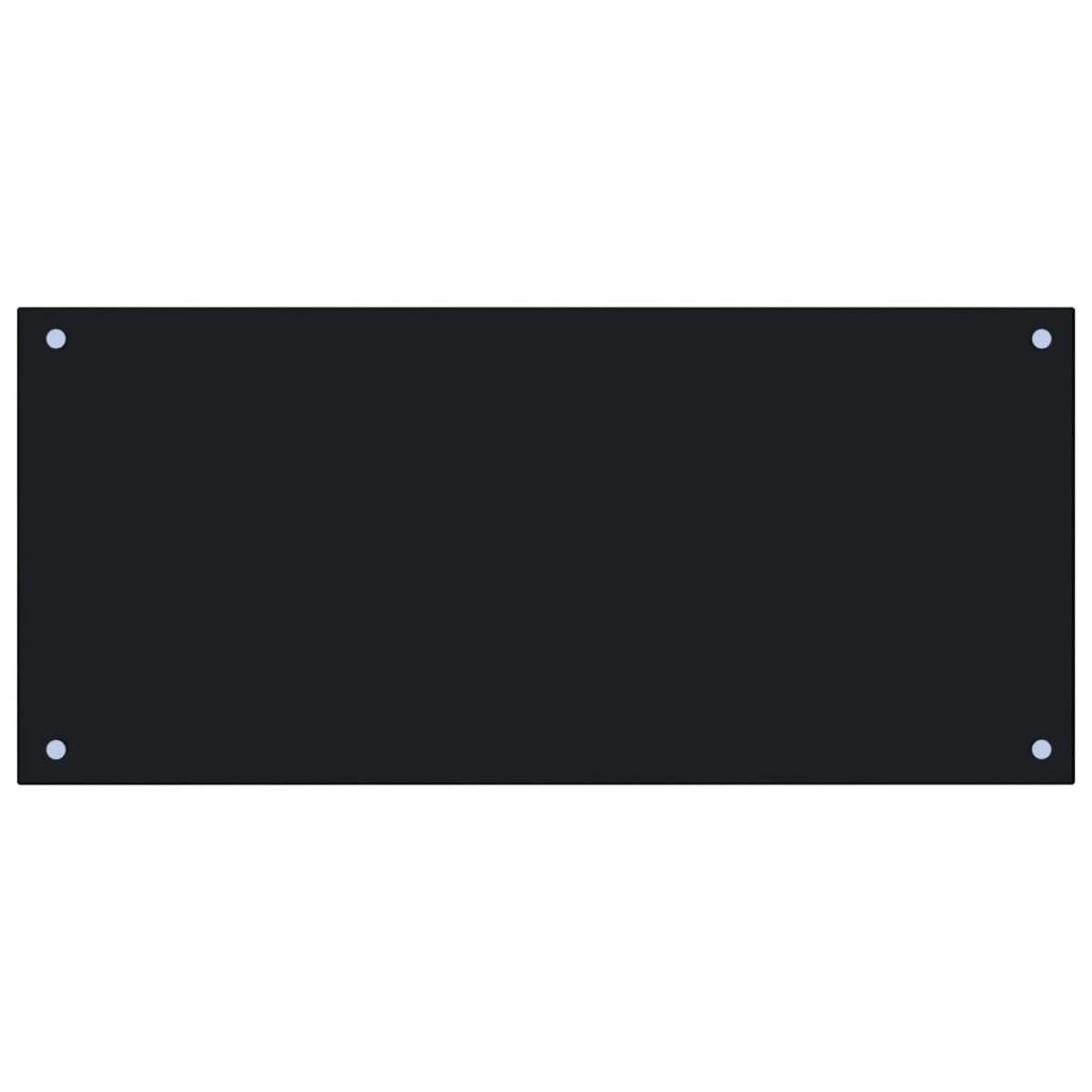 Protección salpicaduras cocina vidrio templado negro 90x40 cm