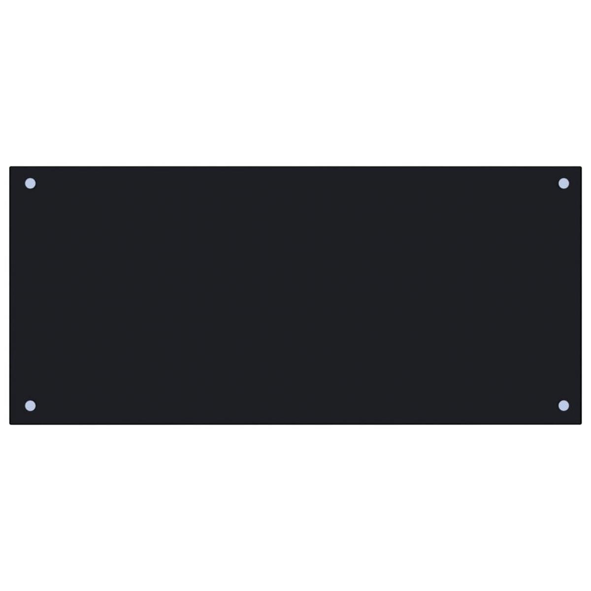 Protección salpicaduras cocina vidrio templado negro 90x40 cm