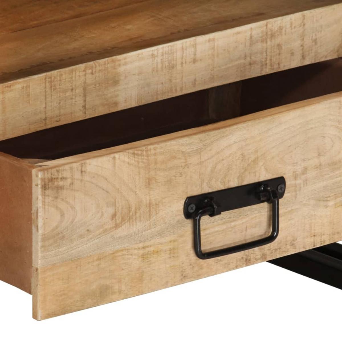 Mueble de TV de madera maciza de mango 100x30x45 cm