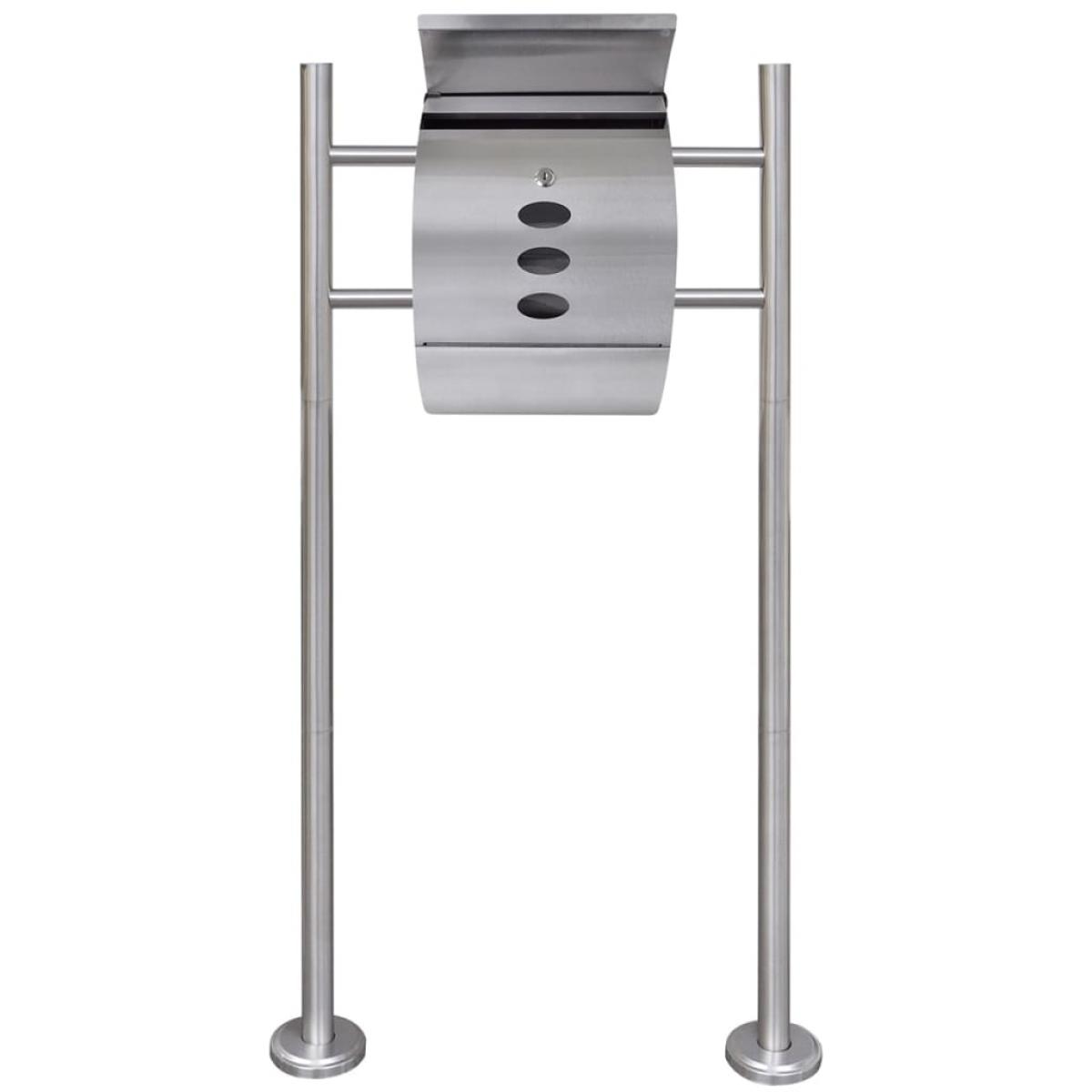 Buzón con soporte de acero inoxidable