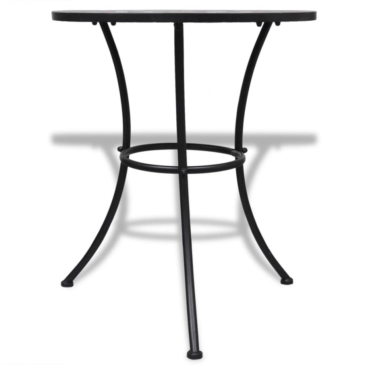 Set mesa sillas jardín 3 pzas baldosa cerámica terracota blanco