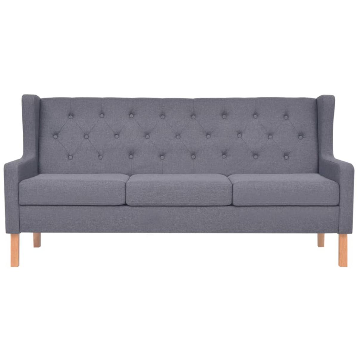 Conjunto de sofás 2 piezas tela gris
