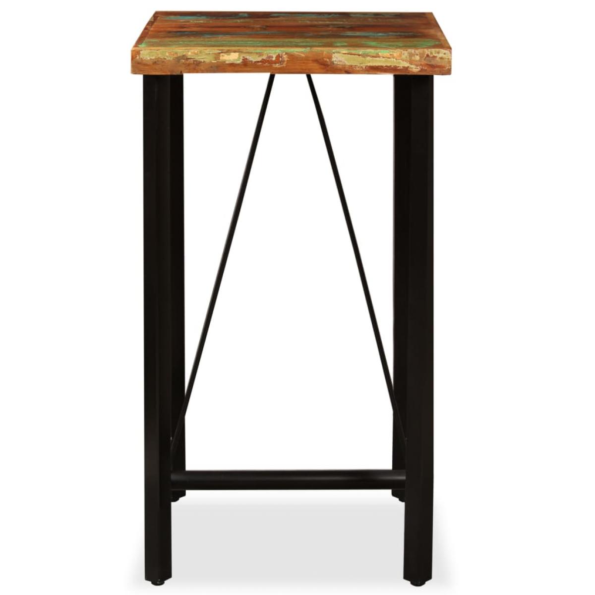 Set muebles de bar 3 piezas madera maciza reciclada