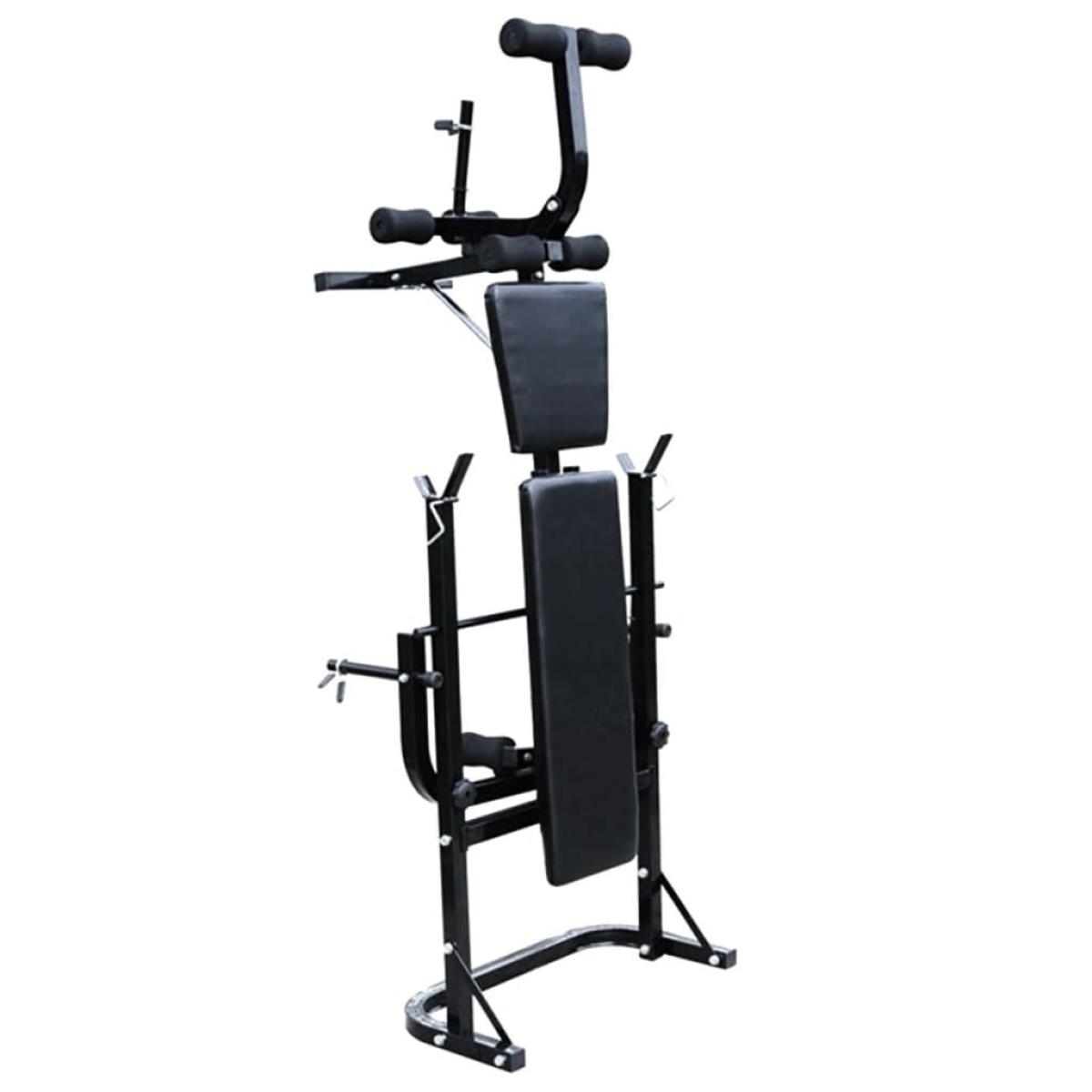 Banco musculación con soporte pesas, pesas y mancuernas 60,5 kg