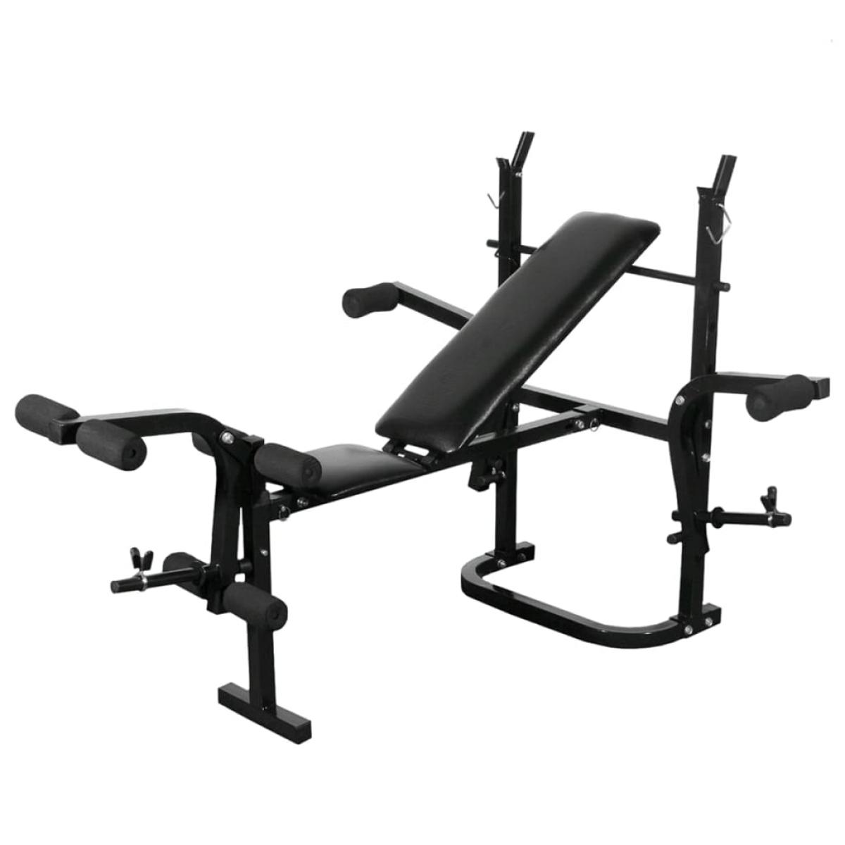 Banco musculación con soporte pesas, pesas y mancuernas 30,5 kg