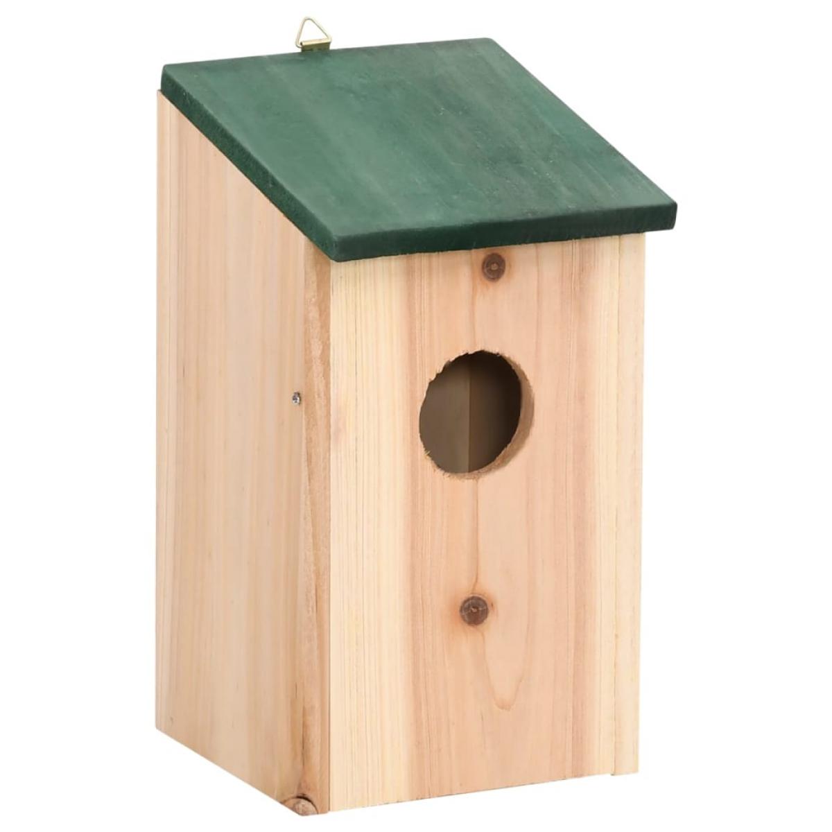 Casa para pájaros 8 unidades madera 12x12x22 cm