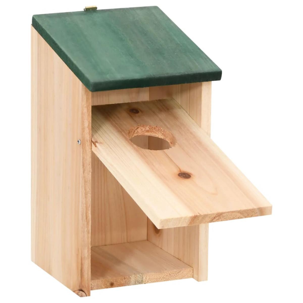 Casa para pájaros 8 unidades madera 12x12x22 cm