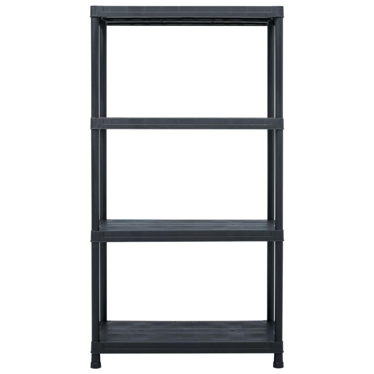 Estantería de plástico 5 unidades 60x30x138 cm negro