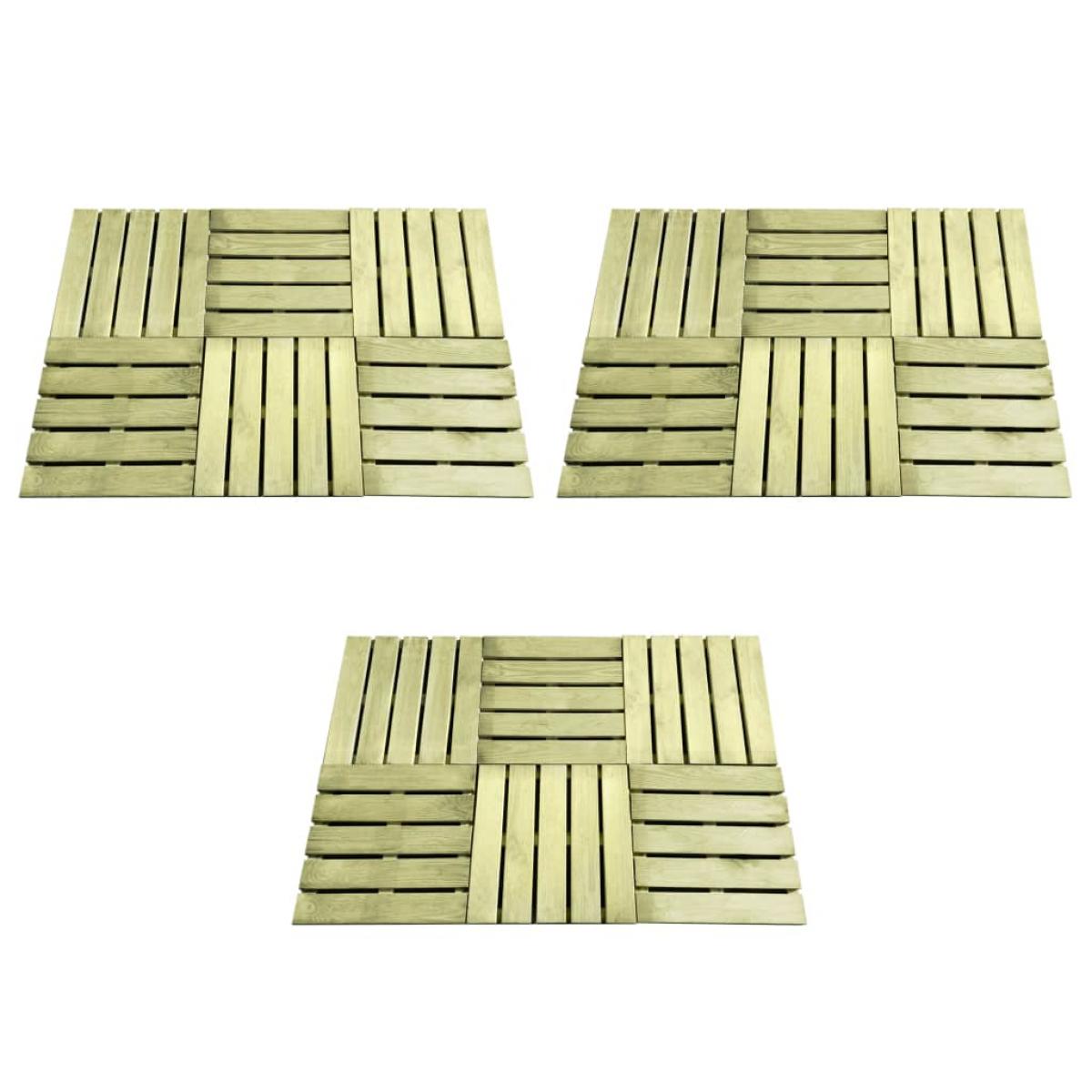 Baldosa de porche 18 unidades 50x50 cm madera verde