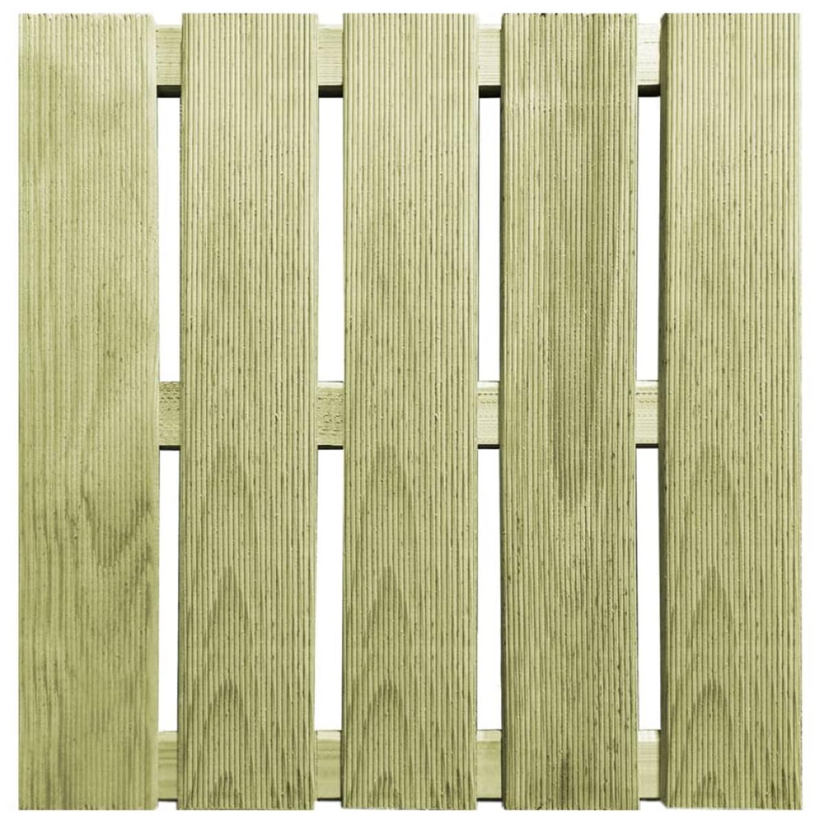 Baldosa de porche 18 unidades 50x50 cm madera verde
