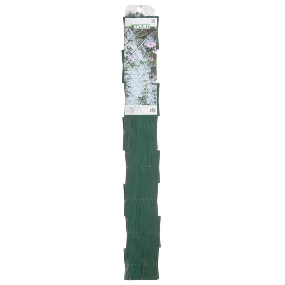 Nature Enrejado de jardín de PVC verde 2 unidades 100x200 cm 