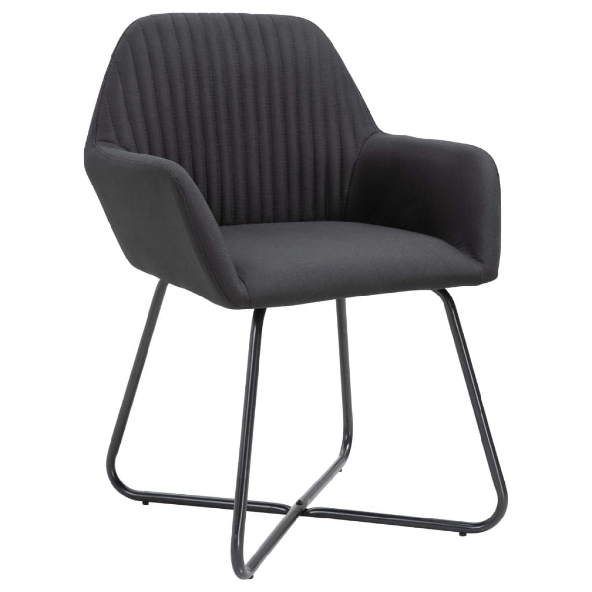 Sillas de comedor giratorias 6 unidades tela negras