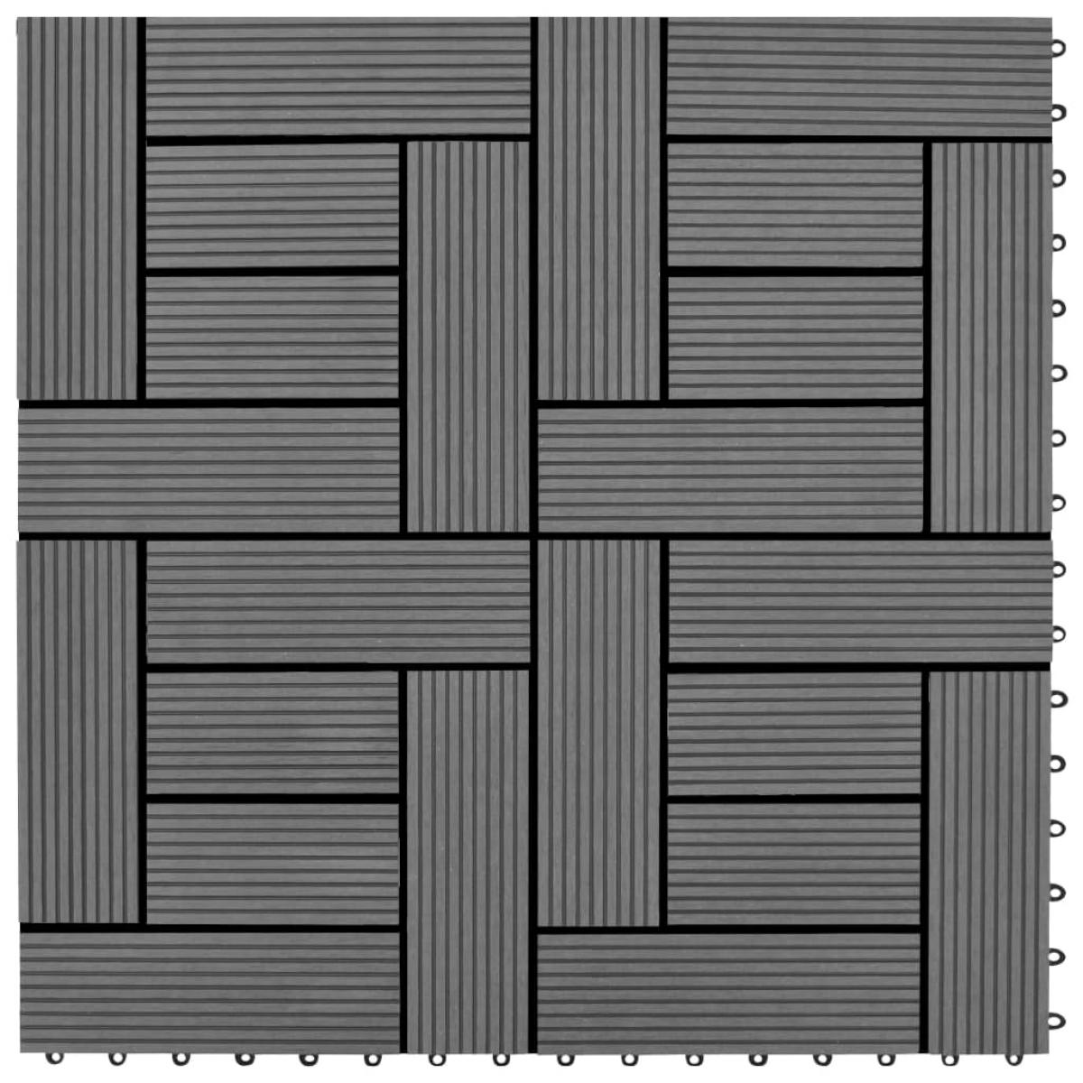 Baldosas de porche de WPC 30x30 cm 2 m² gris 22 unidades