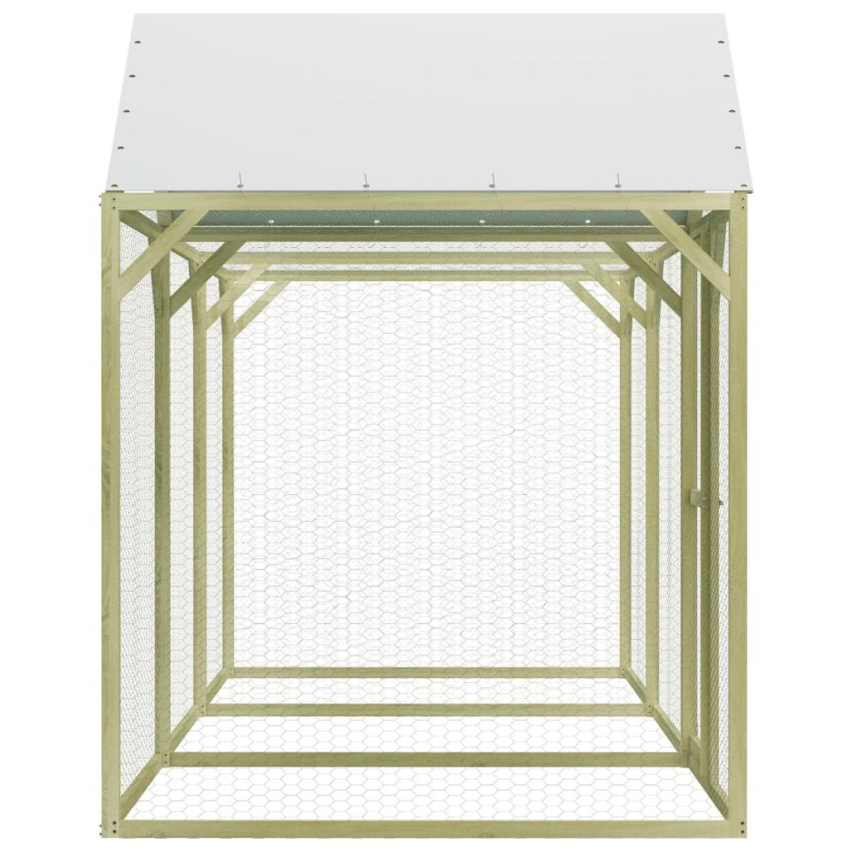 Gallinero de madera de pino impregnada 4,5x1,5x2 m