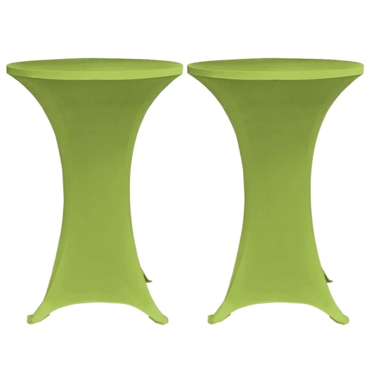 Funda elástica para mesa 4 unidades 60 cm verde