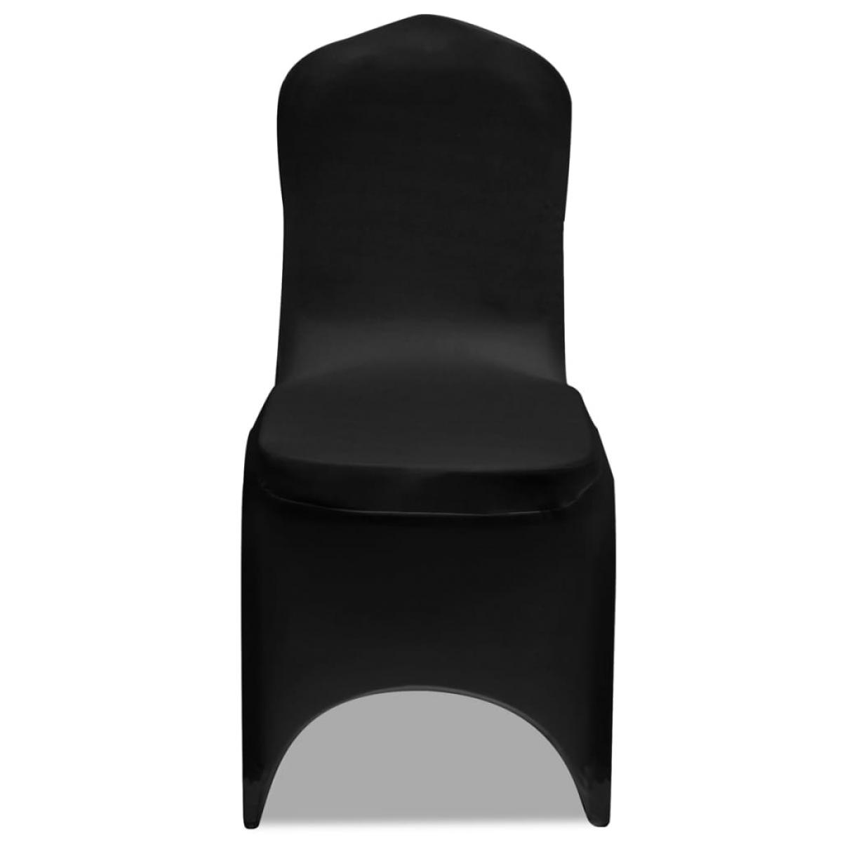 Funda de silla elástica 12 unidades negra