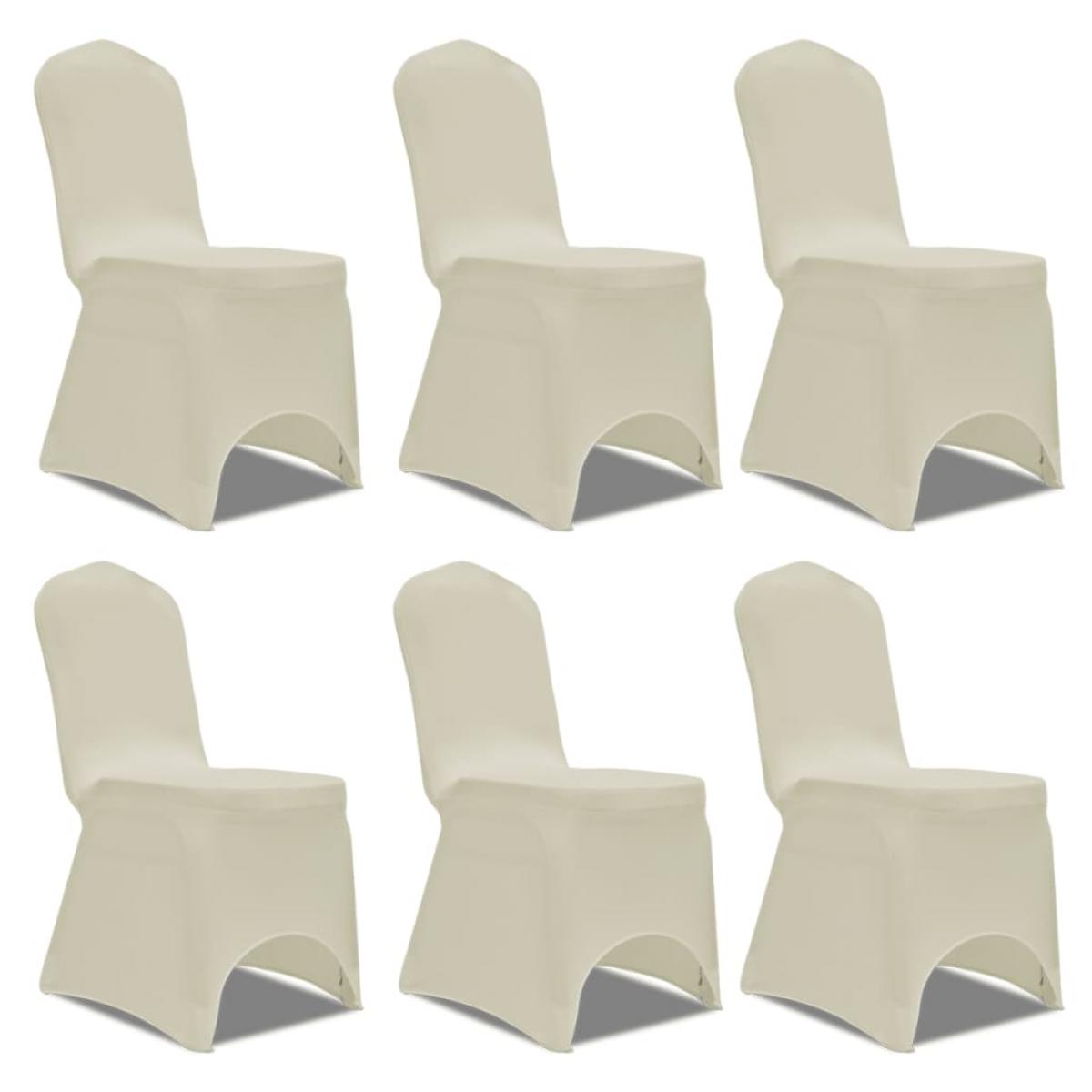 Funda de silla elástica 12 unidades crema