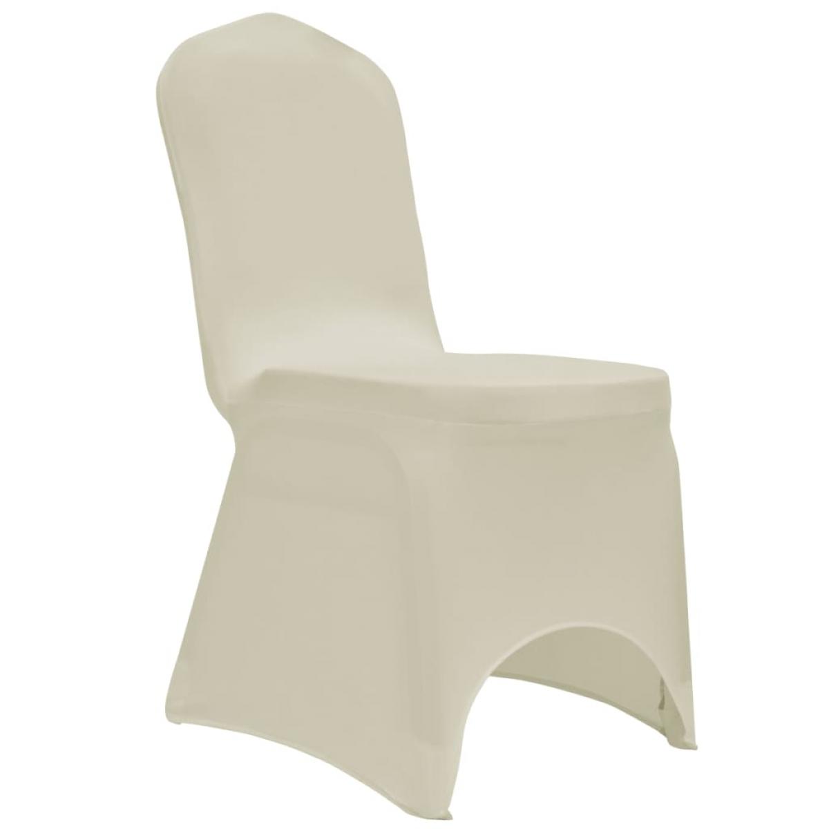 Funda de silla elástica 12 unidades crema