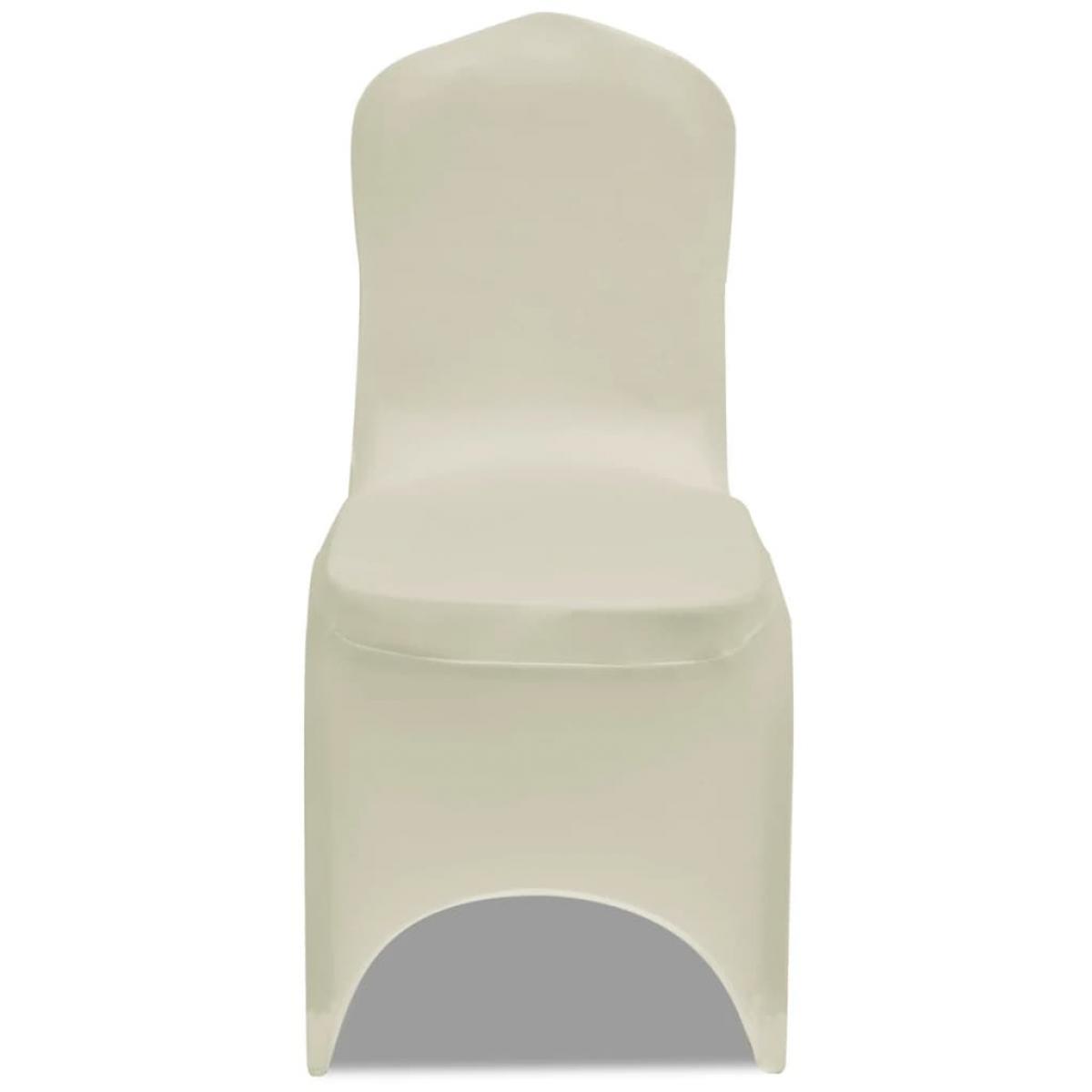 Funda de silla elástica 12 unidades crema