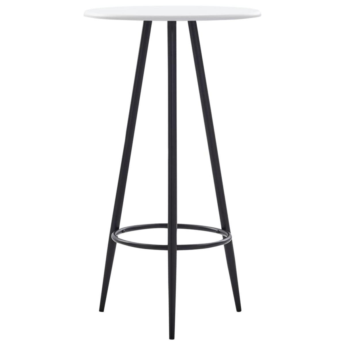Juego de mesa alta y taburetes 3 piezas plástico negro