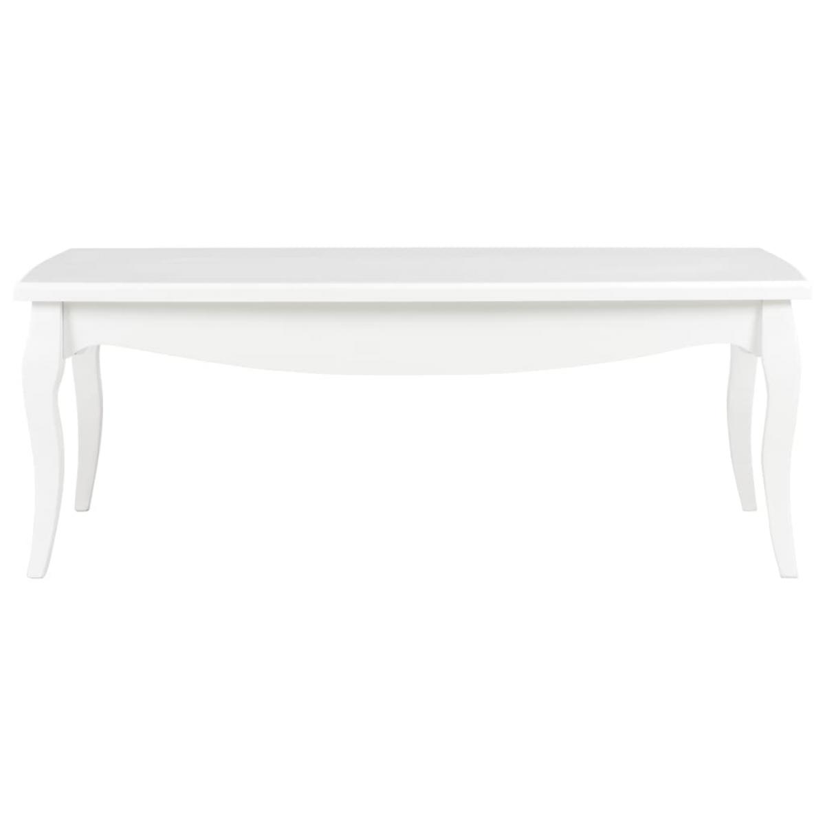 Mesa de centro de madera maciza de pino blanco 110x60x40 cm