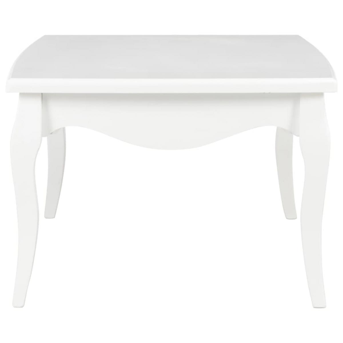 Mesa de centro de madera maciza de pino blanco 110x60x40 cm