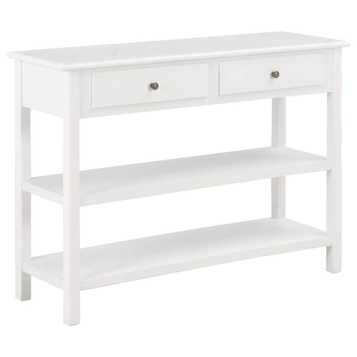 Aparador de MDF blanco 110x35x80 cm