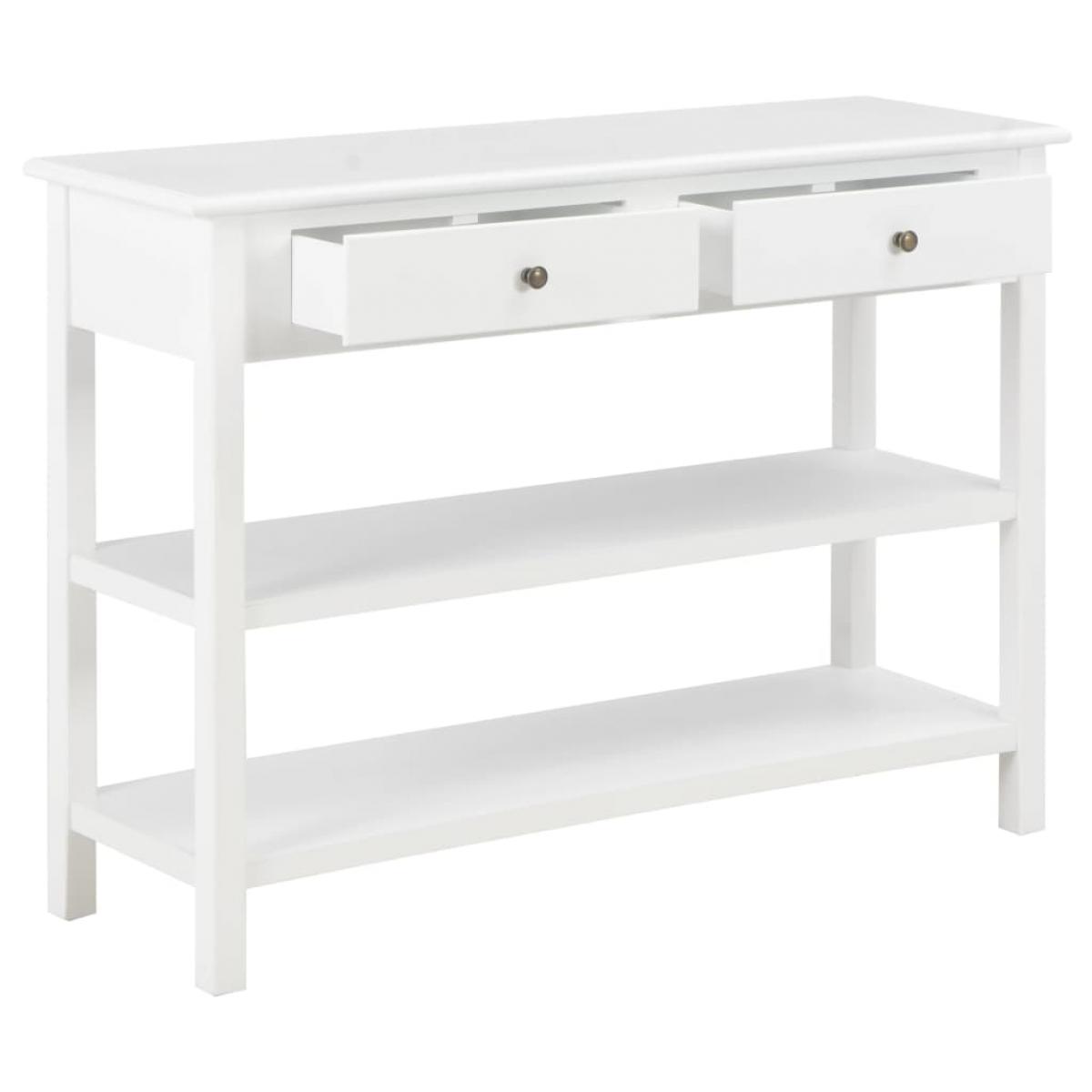 Aparador de MDF blanco 110x35x80 cm