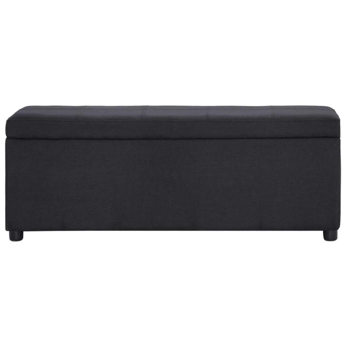 Banco con espacio de almacenaje 116 cm poliéster negro