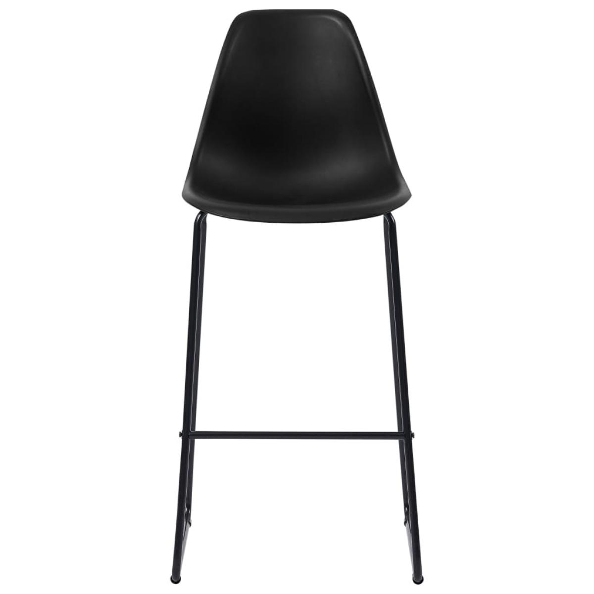 Taburetes de cocina 2 unidades plástico negro