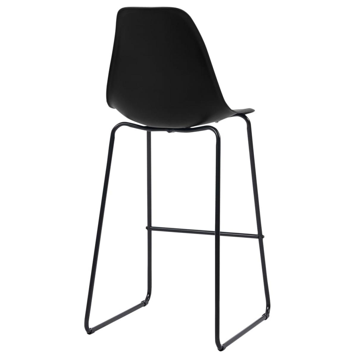 Taburetes de cocina 2 unidades plástico negro