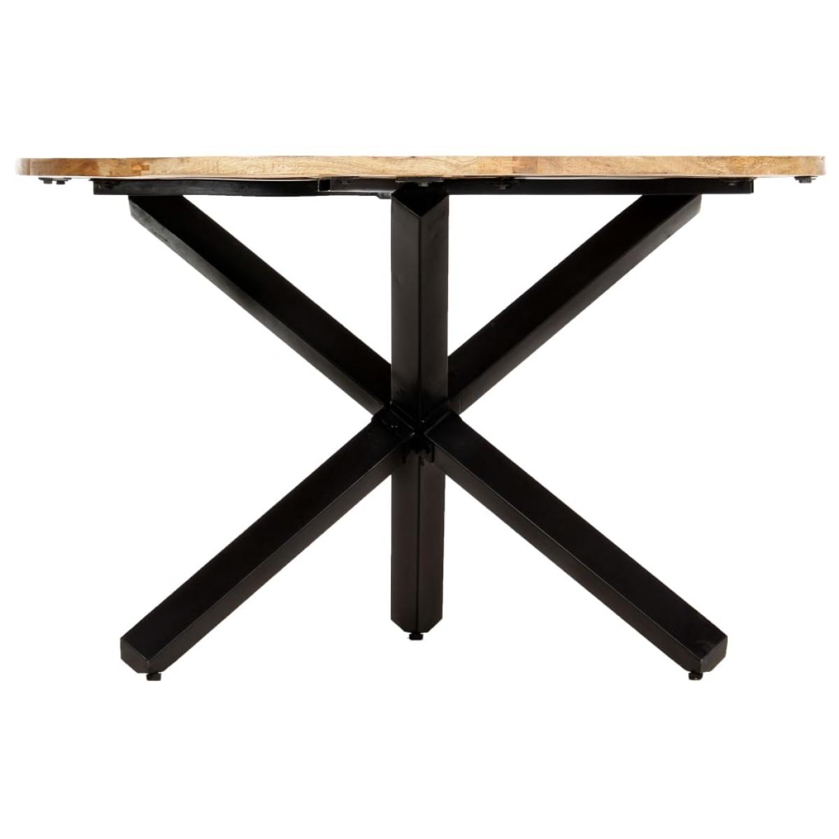 Mesa de comedor redonda de madera maciza de mango 120x76 cm