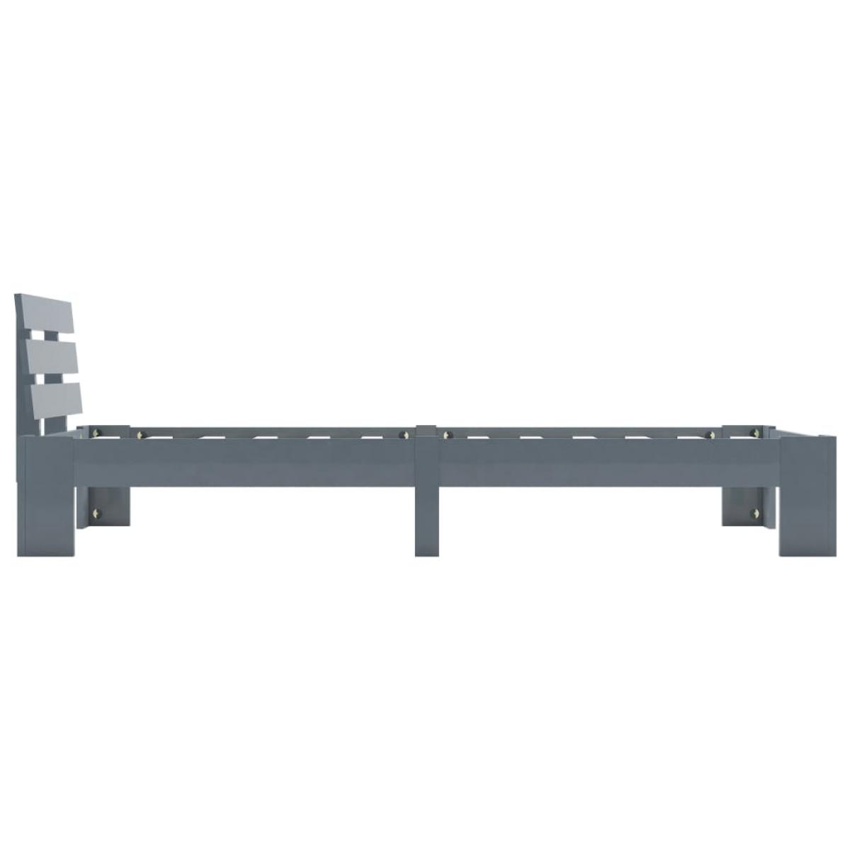 Estructura de cama sin colchón madera de pino gris 100x200 cm