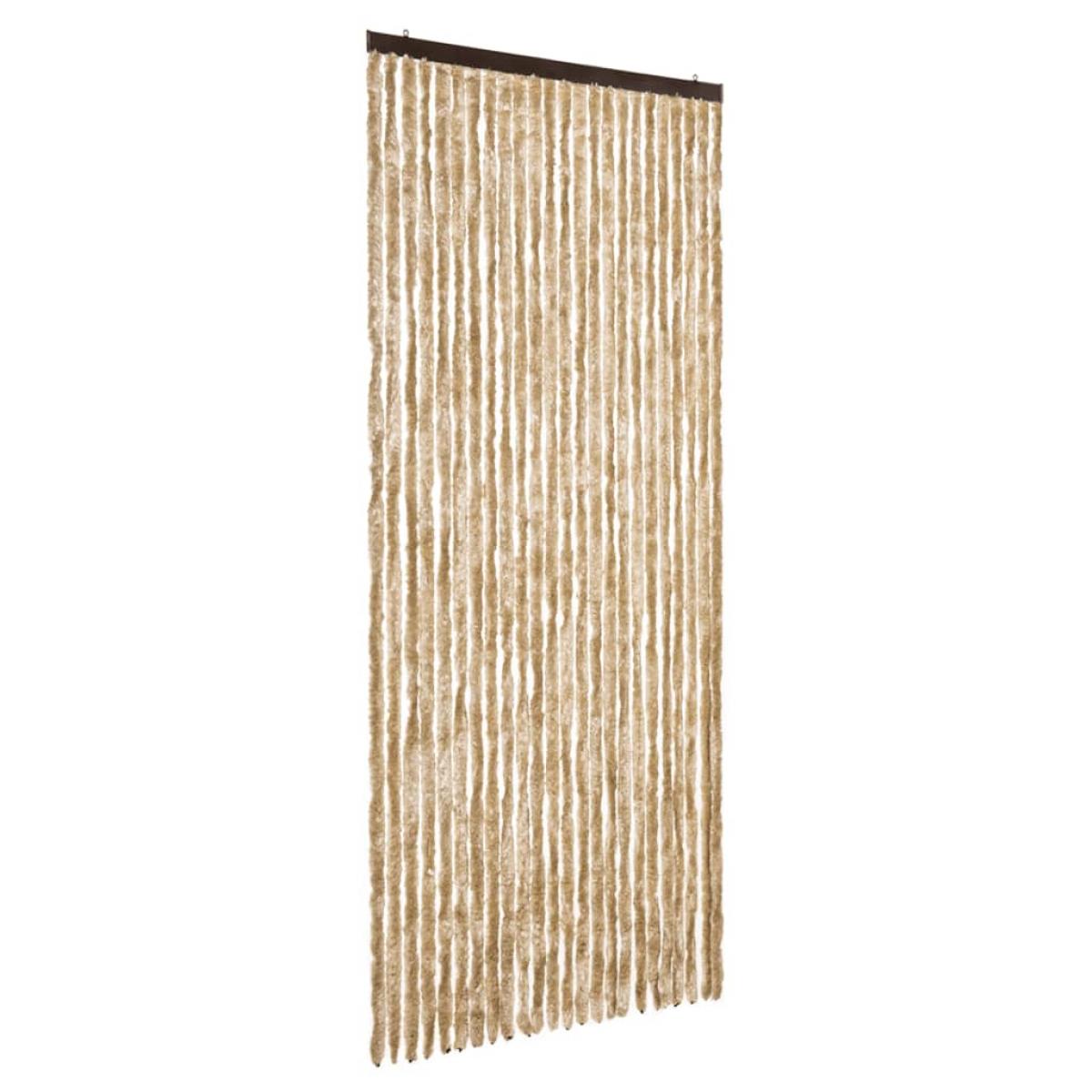 Cortina mosquitera de chenilla beige 100x220 cm