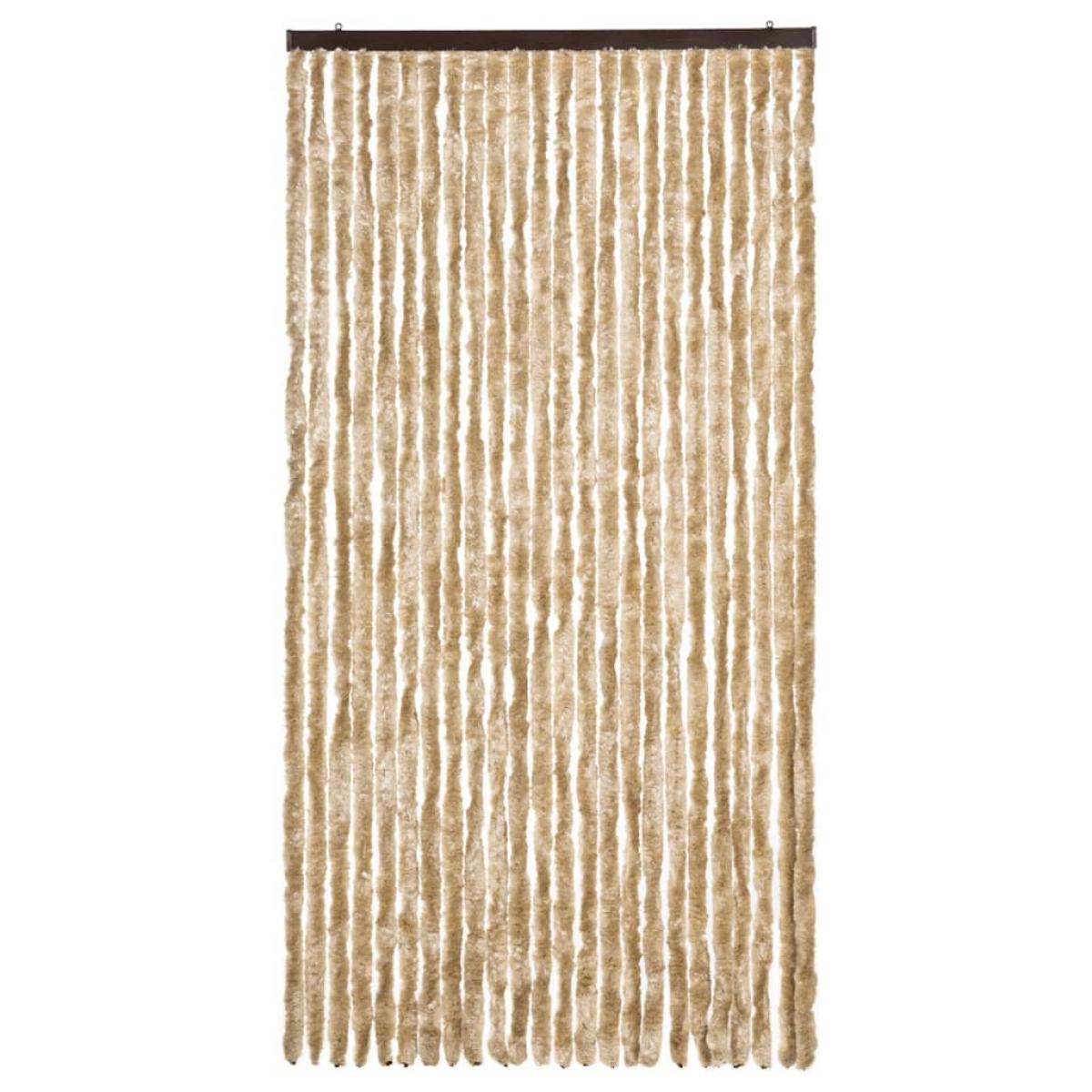 Cortina mosquitera de chenilla beige 100x220 cm