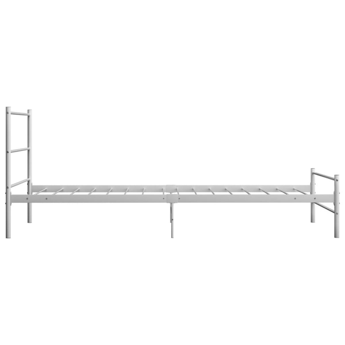 Estructura de cama sin colchón metal blanco 90x200 cm