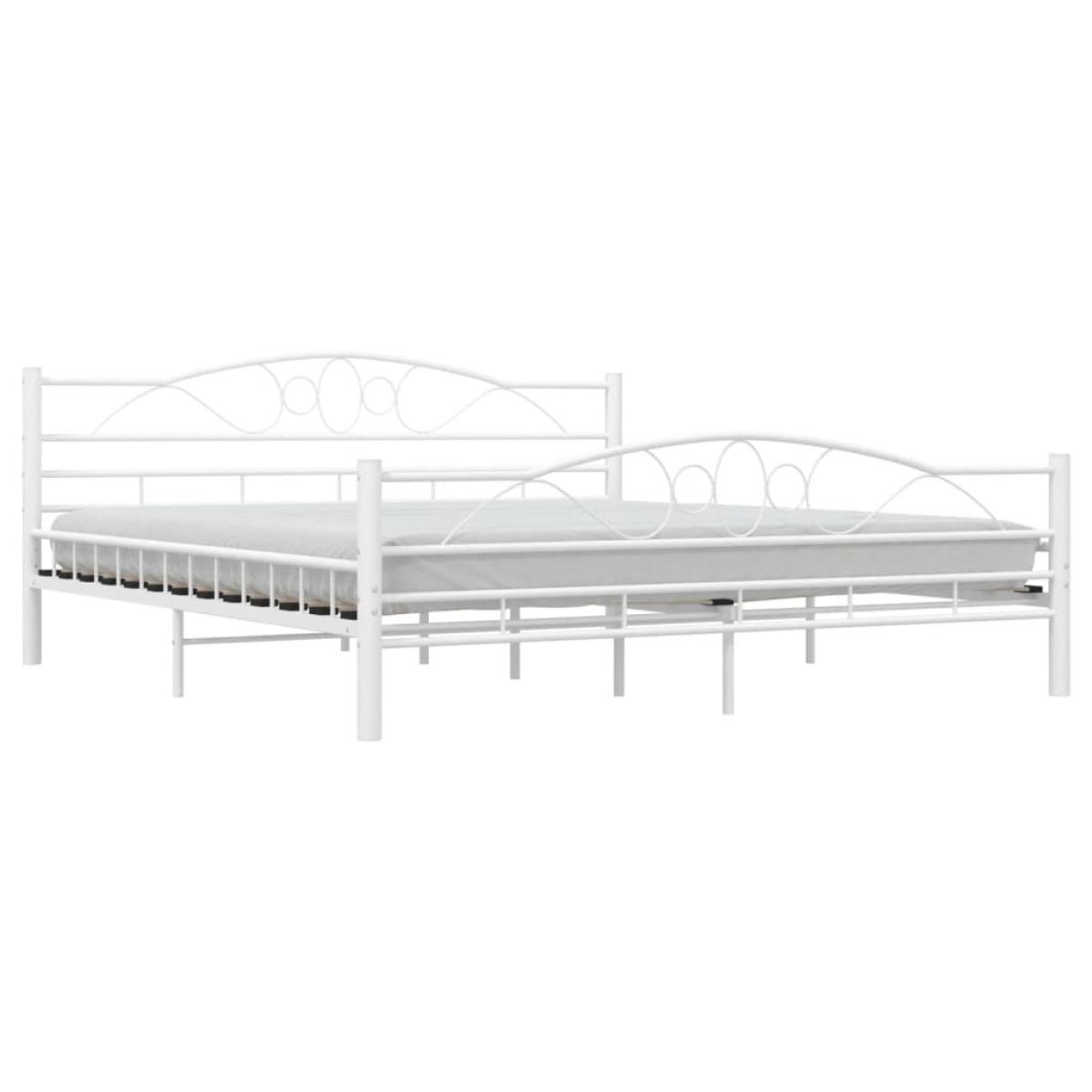 Estructura de cama sin colchón metal blanco 180x200 cm