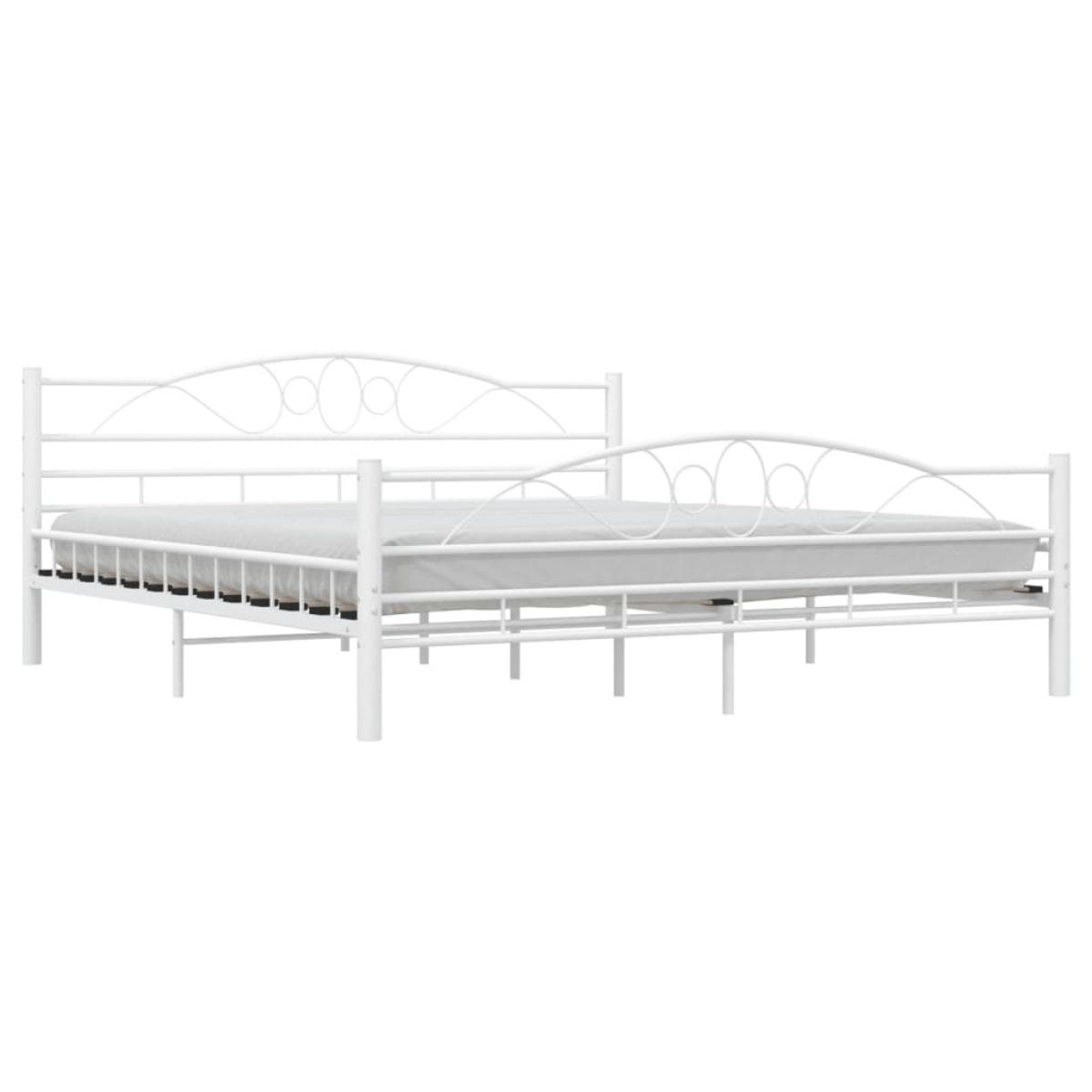 Estructura de cama sin colchón metal blanco 180x200 cm