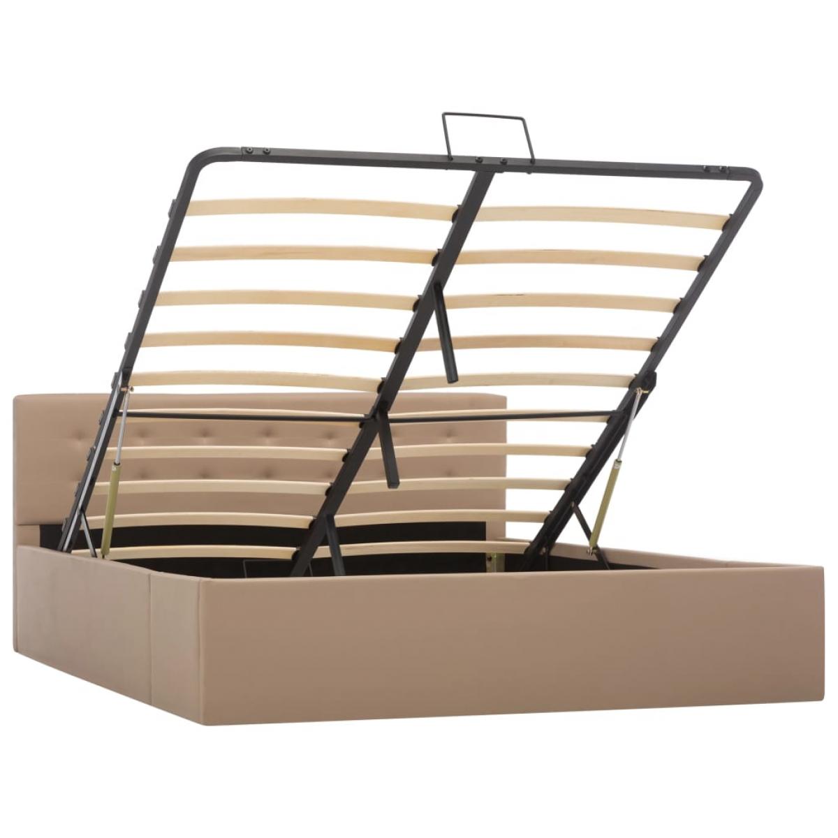 Cama canapé hidráulica sin colchón capuchino 140x200 cm