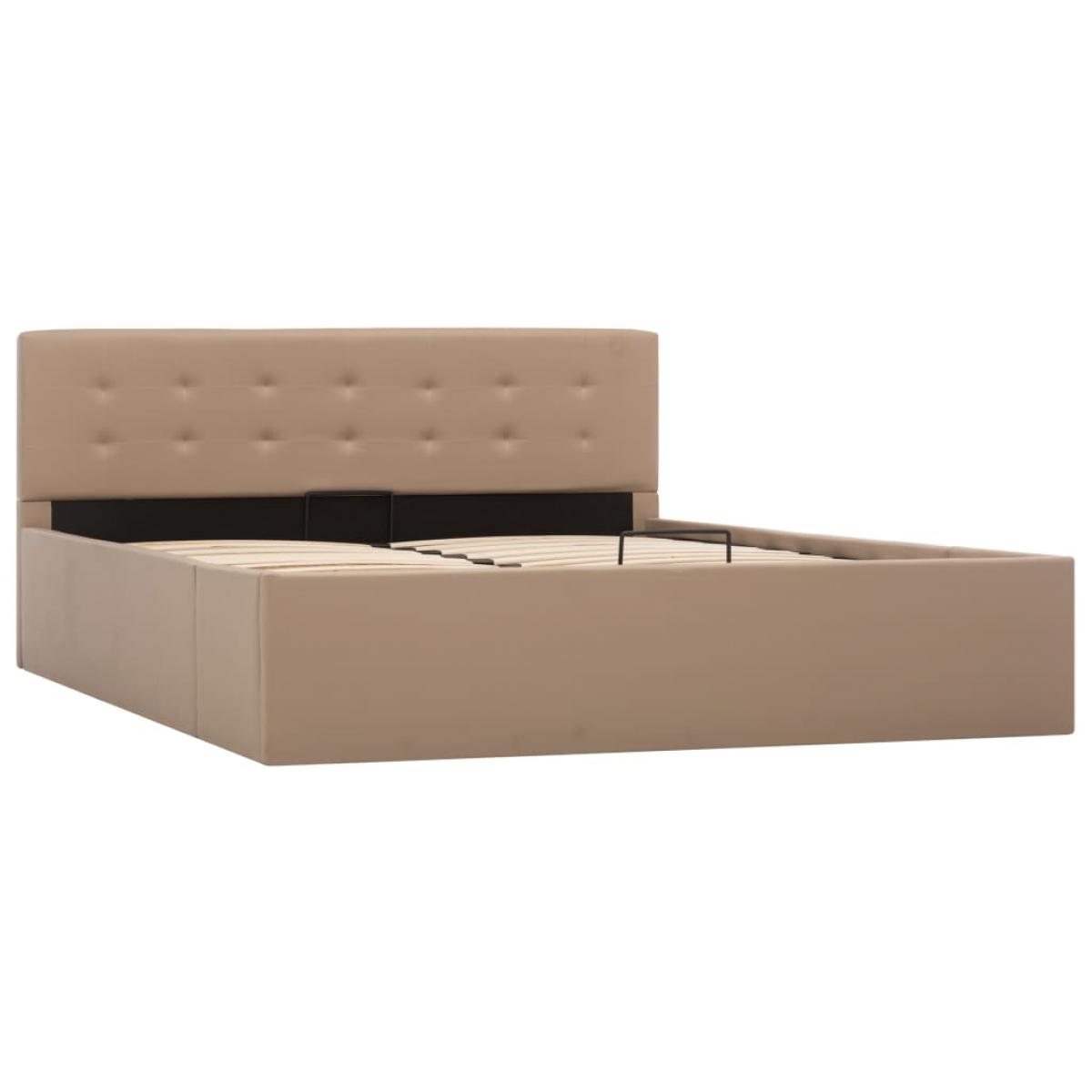 Cama canapé hidráulica sin colchón capuchino 140x200 cm
