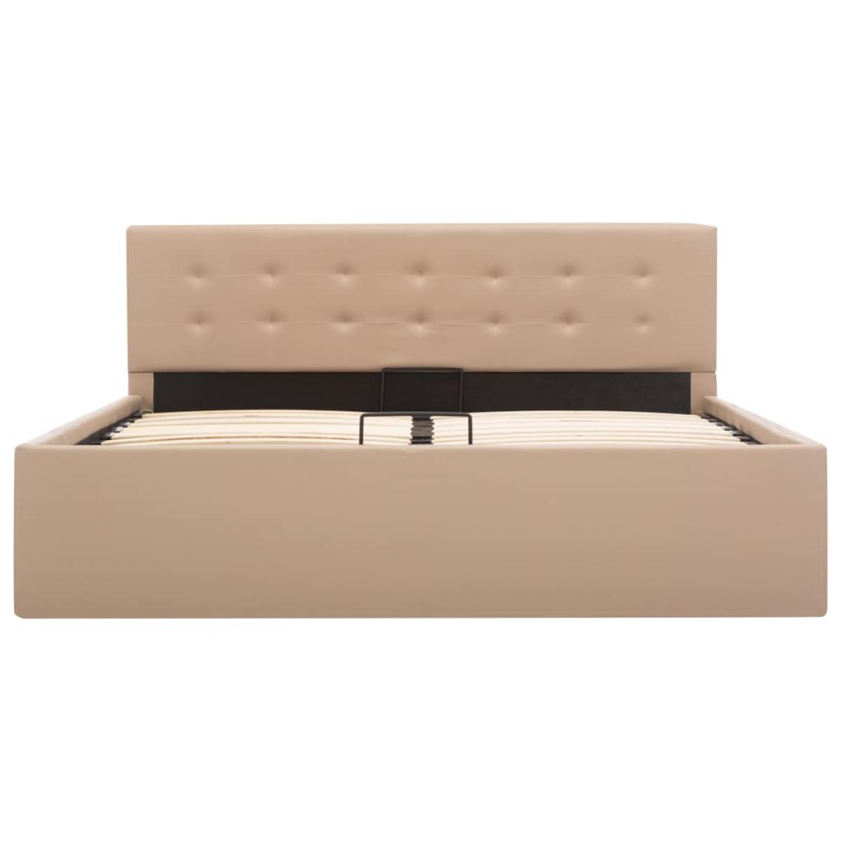 Cama canapé hidráulica sin colchón capuchino 140x200 cm