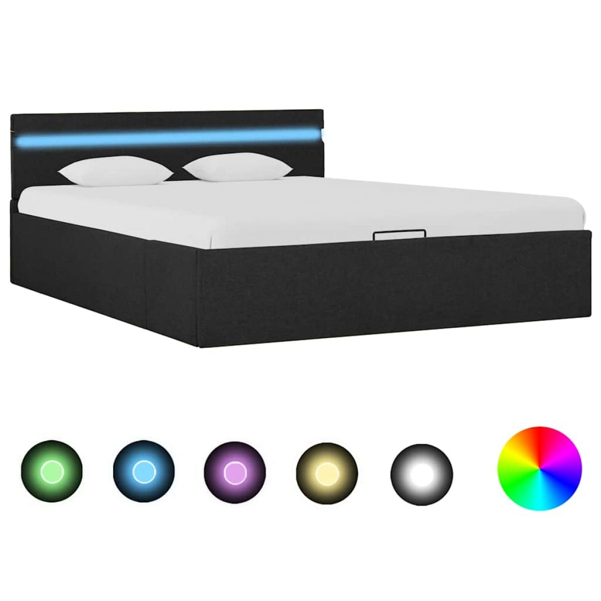 Cama canapé hidráulica de almacenaje sin colchón gris 120x200cm