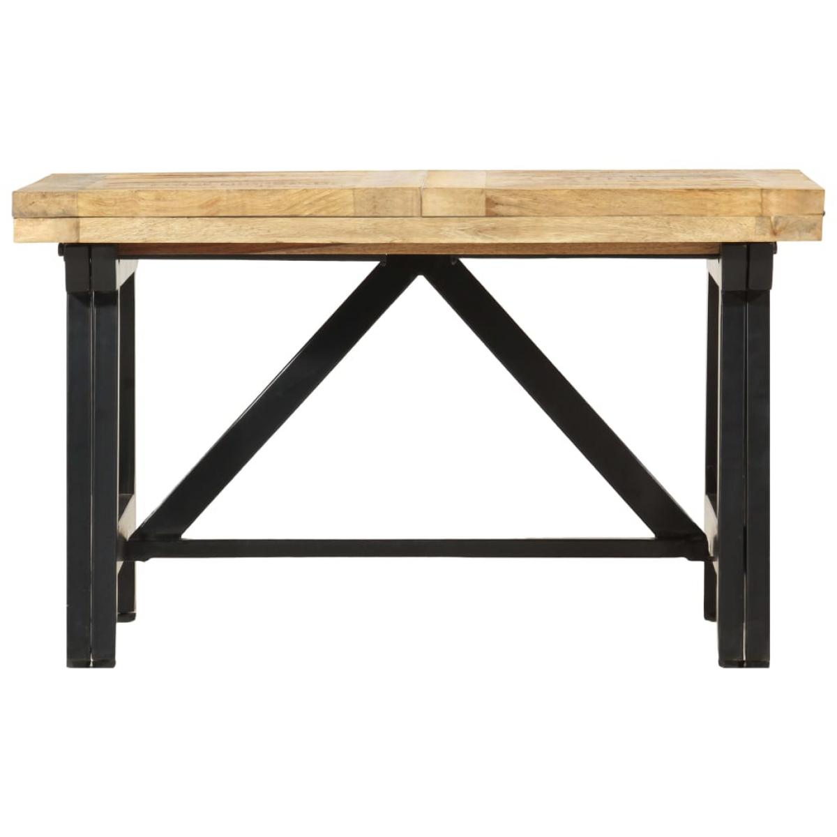 Mesa de centro extensible madera maciza de mango 160x70x45 cm