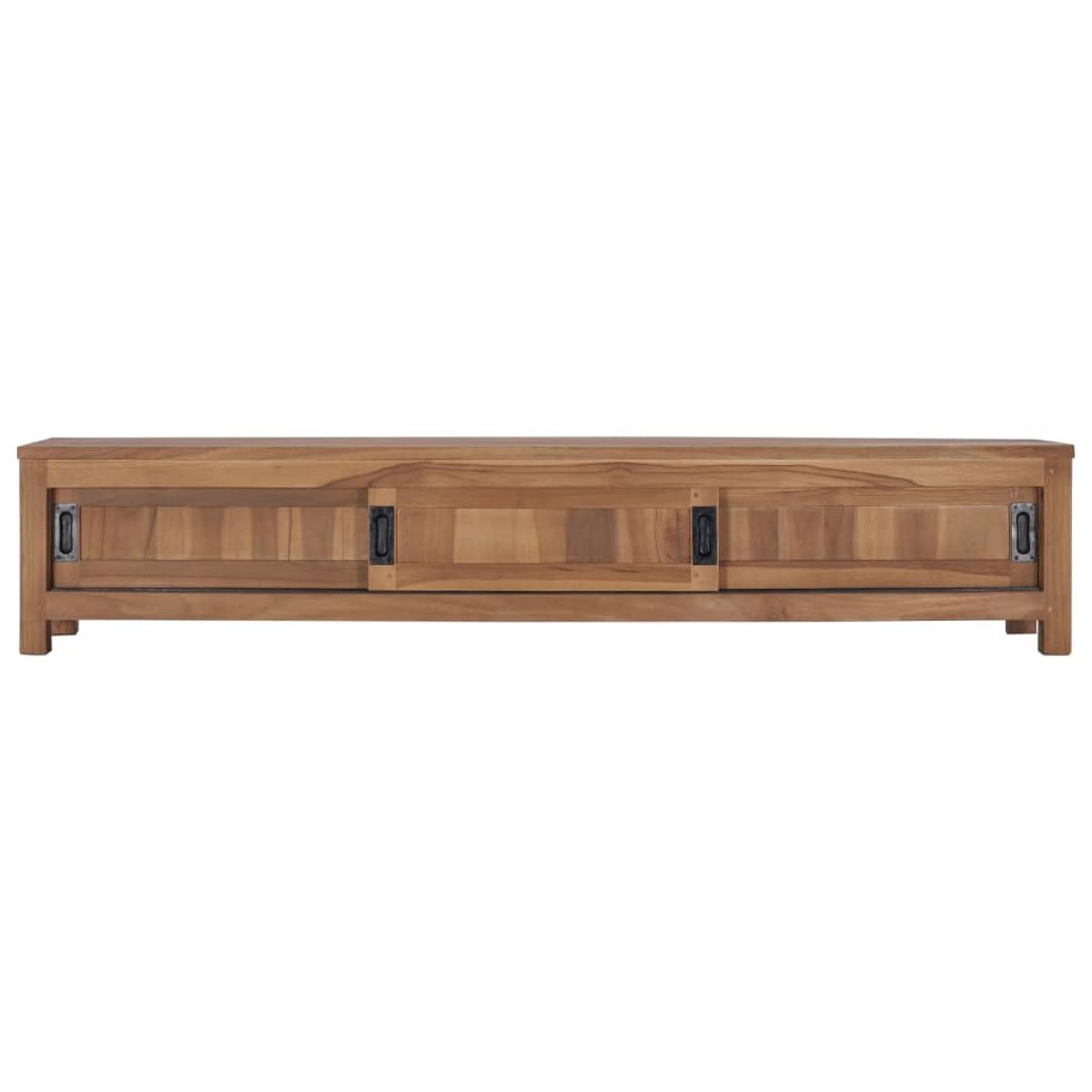Mueble para TV de madera maciza de teca 150x30x30 cm