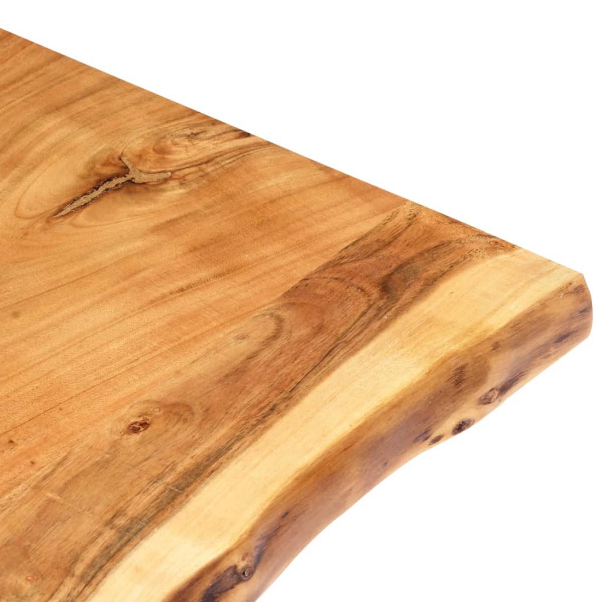 Superficie de mesa de madera maciza de acacia 100x(50-60)x3,8 cm