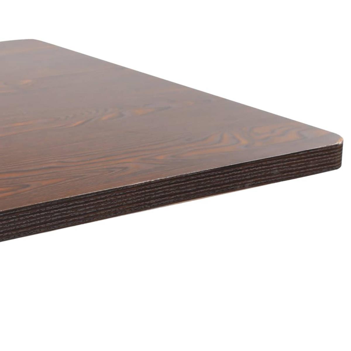 Mesa bistró MDF marrón oscuro 80x80 cm