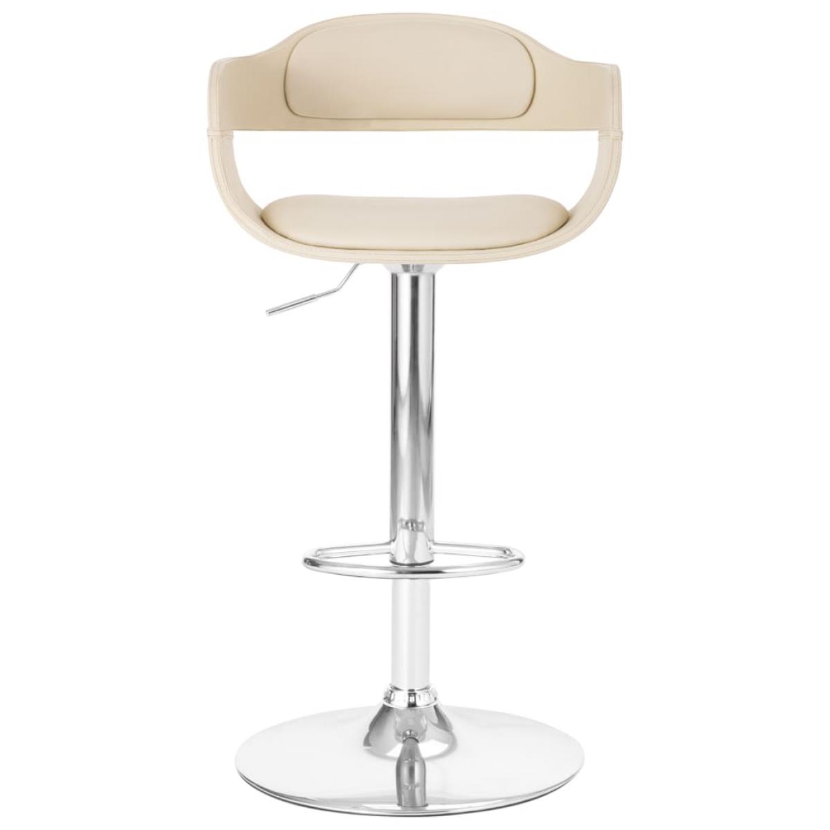 Taburete de cocina cuero sintético blanco