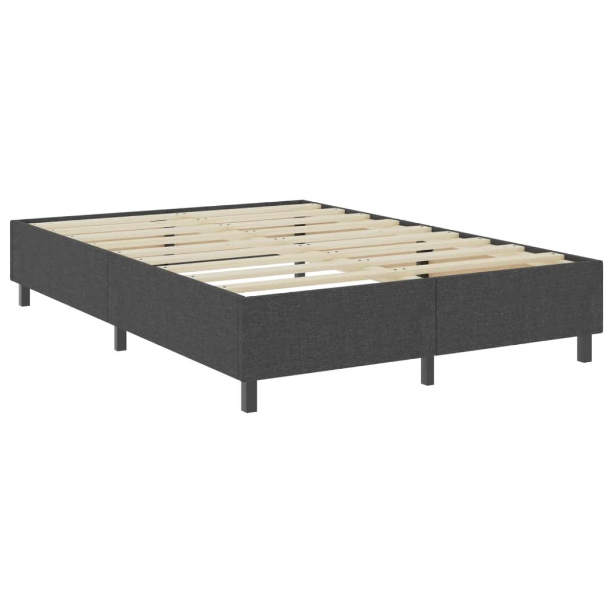 Estructura de cama Box Spring tela gris 160x200 cm